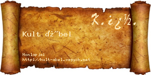 Kult Ábel névjegykártya