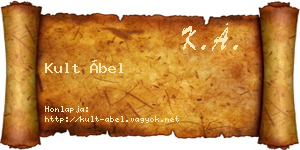 Kult Ábel névjegykártya